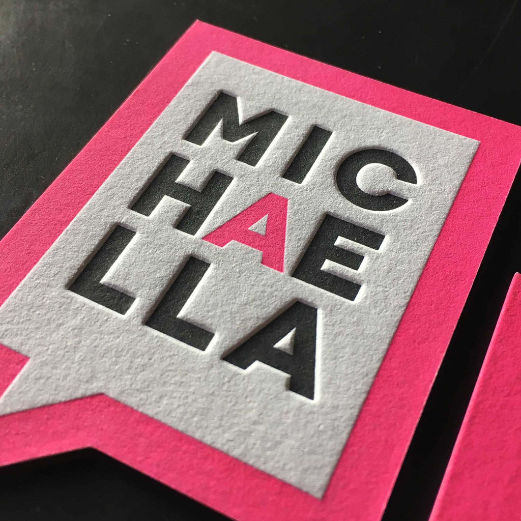 Letterpress Die Cut Business Cards