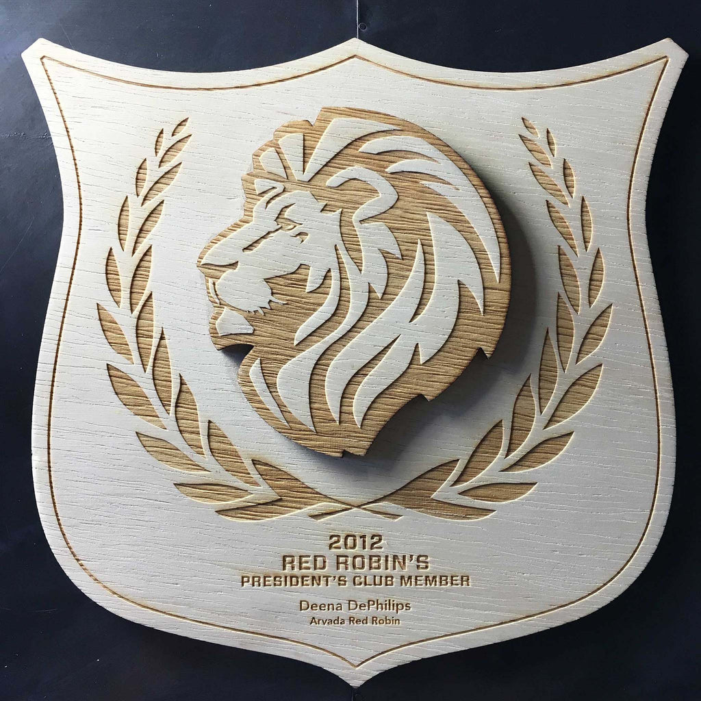 Red Robin Laser Engraved Wood Award Plaque | Method & Madness